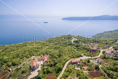 Građevinsko zemljište 2 139 m², Mošćenička Draga, pogled na more