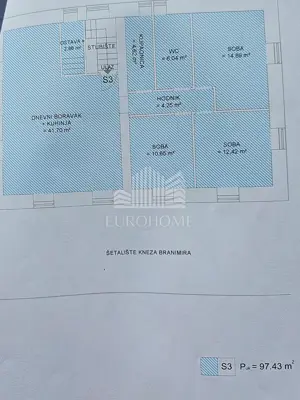 Stan 97 m², Benkovac centar - trosoban za adaptaciju - 2
