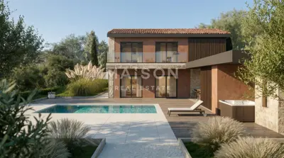 Istra, Rakotule – moderna villa 192 m² s bazenom i sportskim terenom