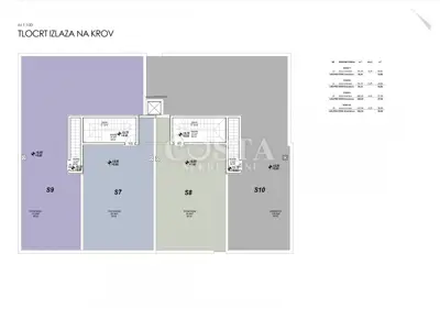 Stan 88 m², Privlaka - 2 lođe, krovna terasa - 26