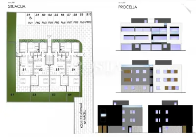 Stan 88 m², Privlaka - 2 lođe, krovna terasa - 27