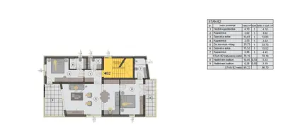 Stan 95 m², Medulin - 2 spavaće sobe, 2 balkona - 8