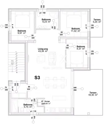 Apartment 168.8 m², Vir - second row to the sea and sea view - 13