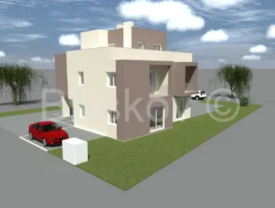 Penthouse 51 m², Trogir, djelomičan pogled na more