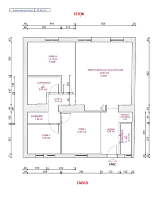 Stan 82 m², Centar - Draškovićeva, adaptiran i održavan - 19