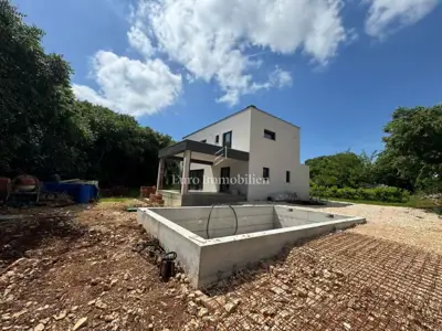 Kuća 160 m², Labin - bazen i pogled na prirodu
