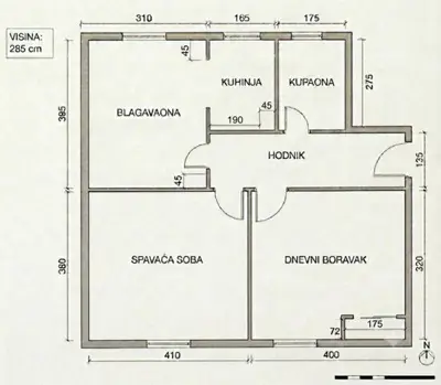 Stan 57 m², Labin centar - trosoban s vrtom - 17