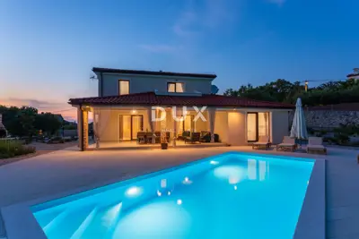 House 178 m², Poljica on the island of Krk - pool and sea view