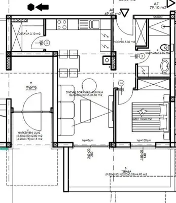Wohnung in Pula, Veli vrh, Neubau mit Terrasse und Parkplatz - 2