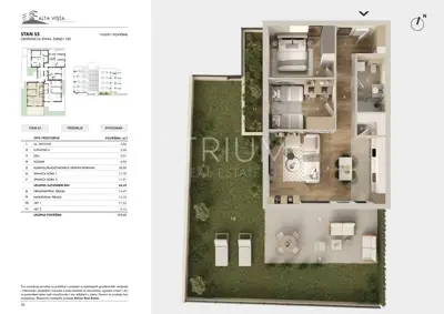 Stan 173 m², Seget Donji - privatni vrt 105 m²