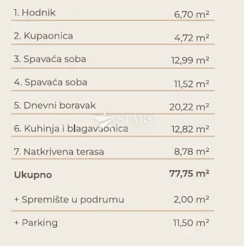 Wohnung 77,75 m², Saršoni - Neubau, A+ Zertifikat - 8