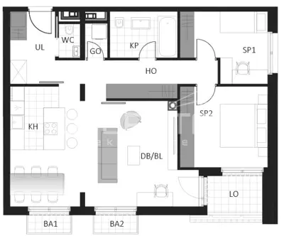 Wohnung 82 m², Delnice Zentrum - Neubau in Lujzijani