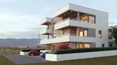 Povljana, Pag, stan u prizemlju s vrtom i pogledom na more 83 m² - 3