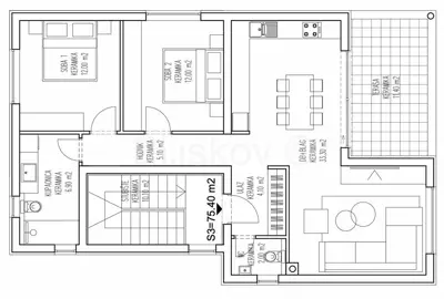 Verkauf, Pag, Mandre, Neubauwohnung 83,60 m², 2. Stock, Terrasse - 7
