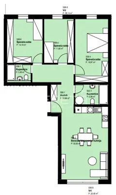 Stan 105 m², Žitnjak - 4 sobe, 2 vrta - 13