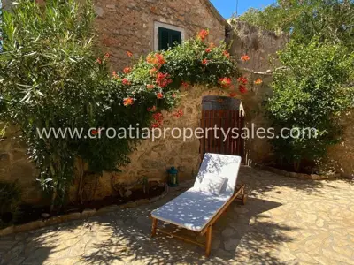 House on the island of Hvar, pool and Dalmatian courtyard - 14