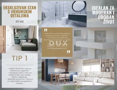 Apartment 65 m², Pag - 2 rooms + living room, terrace and parking space - 2