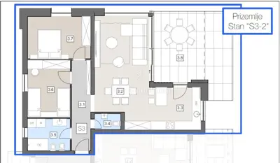 2-room apartment in an urban villa in the city center - 2