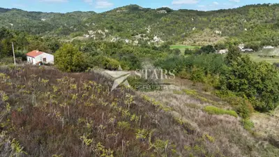 Building plot 461 m², Jakomići near Pićan - view of Učka