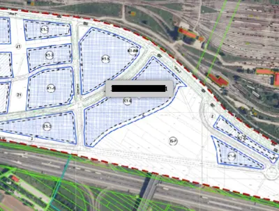 Baugrundstück 3.093 m², Novi Zagreb - Istok, Gewerbezone - 7