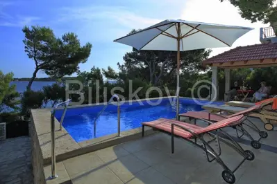 Steinhaus, Vela Luka, 1. Reihe am Meer und Pool - 6