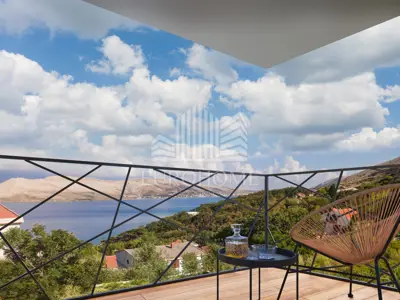 Vila, Pag-Bošana, panoramski pogled na Paški zaljev - 2