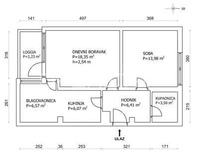 Apartment 57 m², Dugave, Novi Zagreb - Istok - 2 rooms, loggia - 17