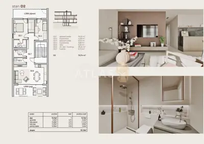 Apartment 101 m², Kraljevica - 30 m from the sea, two loggias - 12