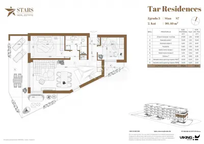 Apartment in Tar, two-bedroom and functional layout - 2