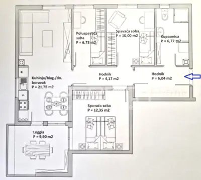 Apartment 115 m², Zabok center - 4 rooms, garage - 22
