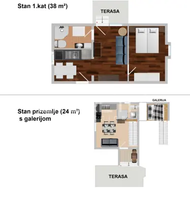 Wohnungen 62 m², Jušići - nahe dem Zentrum von Matulja - 15