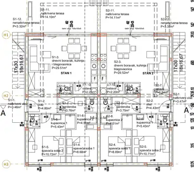ZADAR, ZATON - Project of 12 apartments! Building permit! 2nd row to the sea - 5
