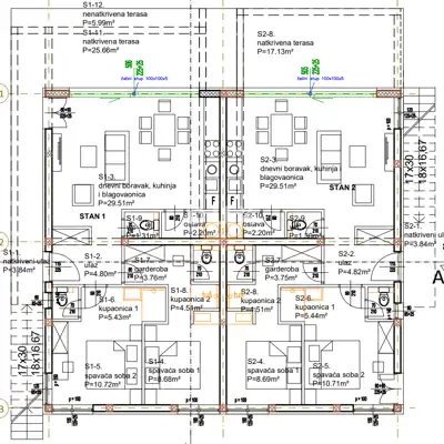 ZADAR, ZATON - Project of 12 apartments! Building permit! 2nd row to the sea - 9