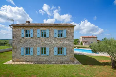 Kamena vila 110 m², Poreč okolica, bazen i pogled na more - 9