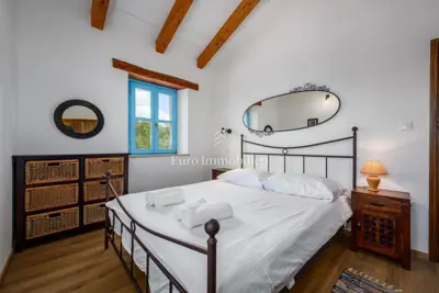 Kamena vila 110 m², Poreč okolica, bazen i pogled na more - 21