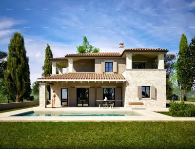 Haus 183 m², Kaštelir-Labinci - Pool und Meerblick - 2