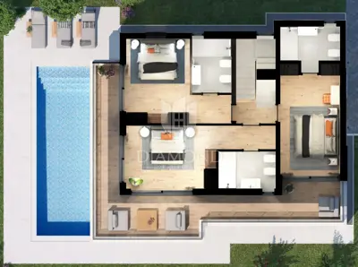 Vila 220 m², Poreč - bazen i wellness - 15