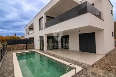 Krk, Malinska, luxury semi-detached house with pool, sea view - 3