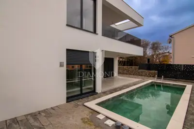 Krk, Malinska, luxury semi-detached house with pool, sea view - 2