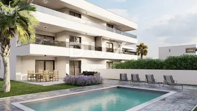 Penthouse 180 m², Malinska - Pool und Meerblick