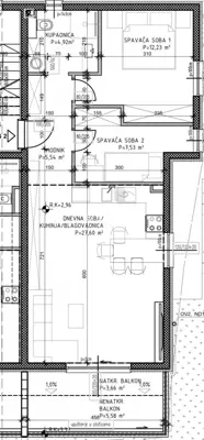 Wohnung 61 m², Kaštel Stari - Balkon und Parkplatz - 15