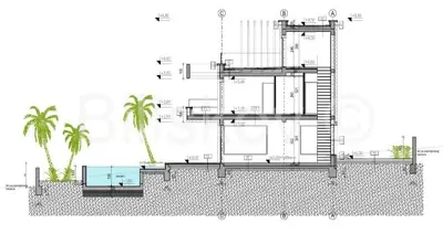 Kuća 220 m², Stara Novalja - pogled na more i bazen - 14