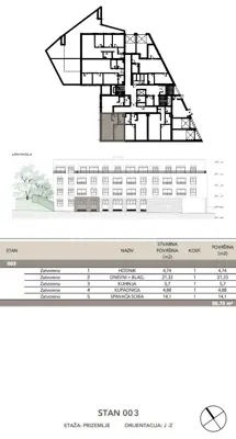 Stan 50,75 m², Črnomerec - novogradnja s 3 sobe - 3