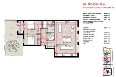 Zagreb, Kvatrić - Apartment in a high-quality new development 123.61 m² - 2