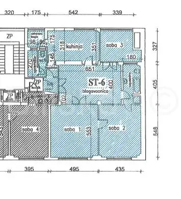 Cvjetni trg, commercial space 126 m², 3rd floor, lift - 22