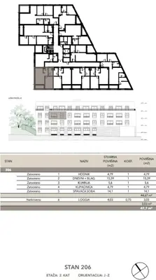 Stan 47,7 m², Črnomerec, novogradnja u Kuniščaku - 3