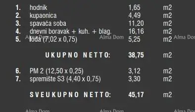 Stan u Štinjanu, 1. kat, lođa i parkirno mjesto - 16