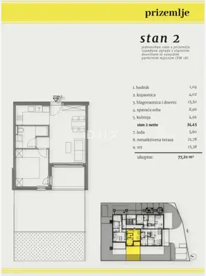 Apartment 48.9 m², Okrug Gornji - loggia, terrace and garden - 10