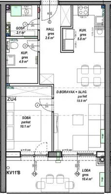 Prodaja, Stan, Globetka, Vukovarska, 1,5s, 46 m² - 6