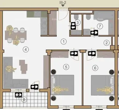 Wohnung 80,2 m², Pula Centar - 2 Zimmer, Loggia und Aufzug - 10